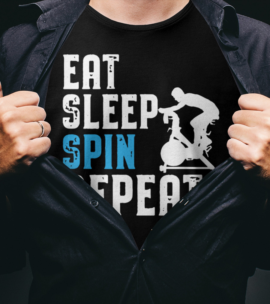 Eat Sleep Spin Repeat Spinning And Indoor Cycling T-Shirt