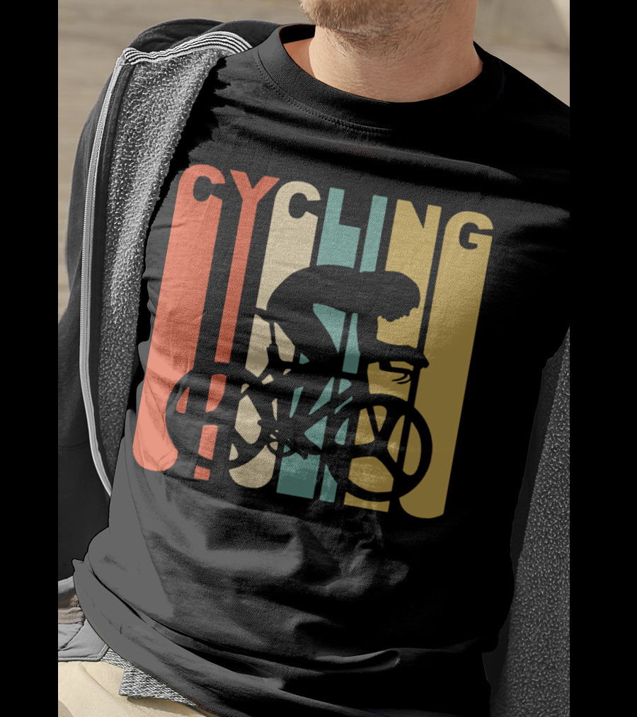 Cycling Retro 1970's Style Cyclist T-Shirt