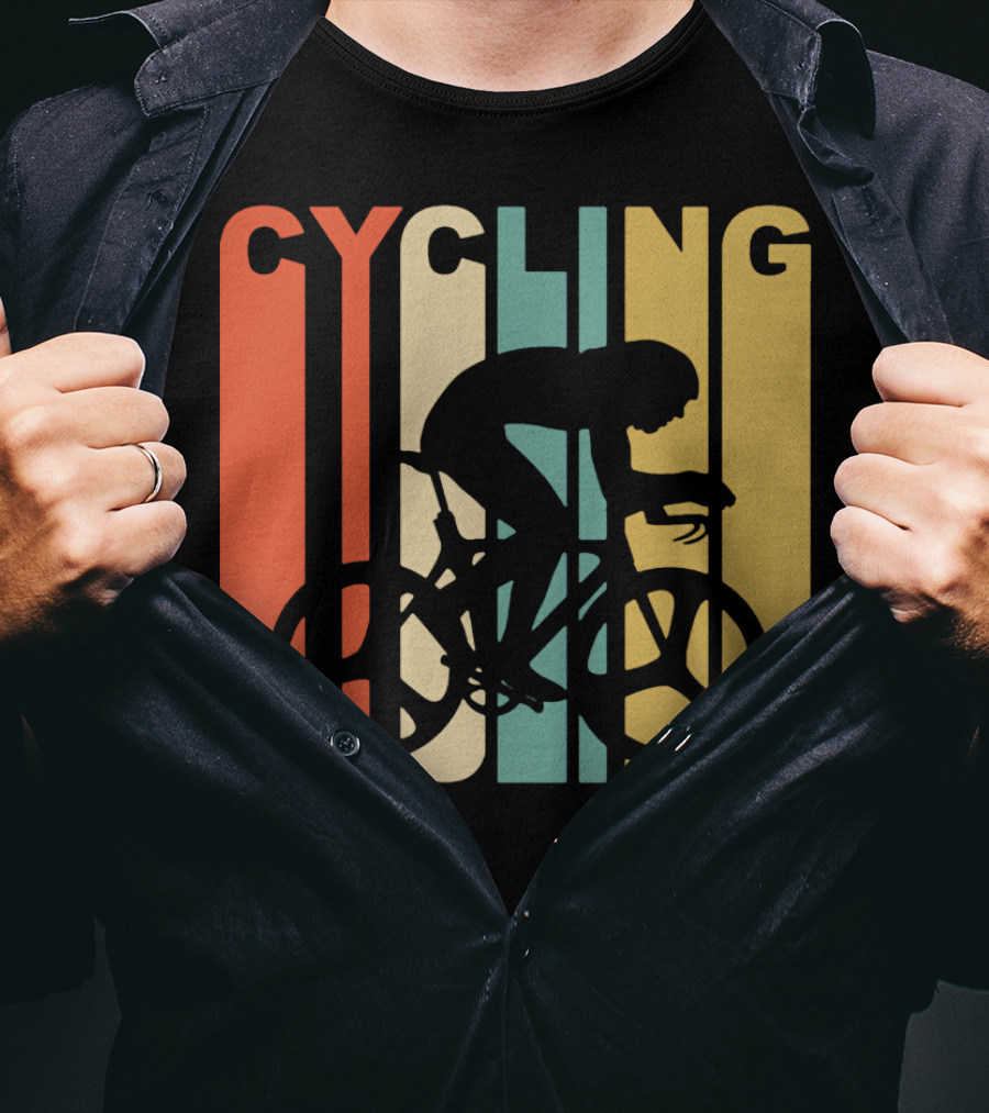 Cycling Retro 1970's Style Cyclist T-Shirt