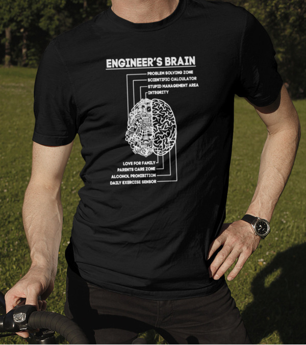 ENGINEER'S BRAIN PROBLEM SOLVING SCIENTIFIC CALCULATOR LOVE FOR FAMILY DAILY EXERCISE SENSOR T-Shirt