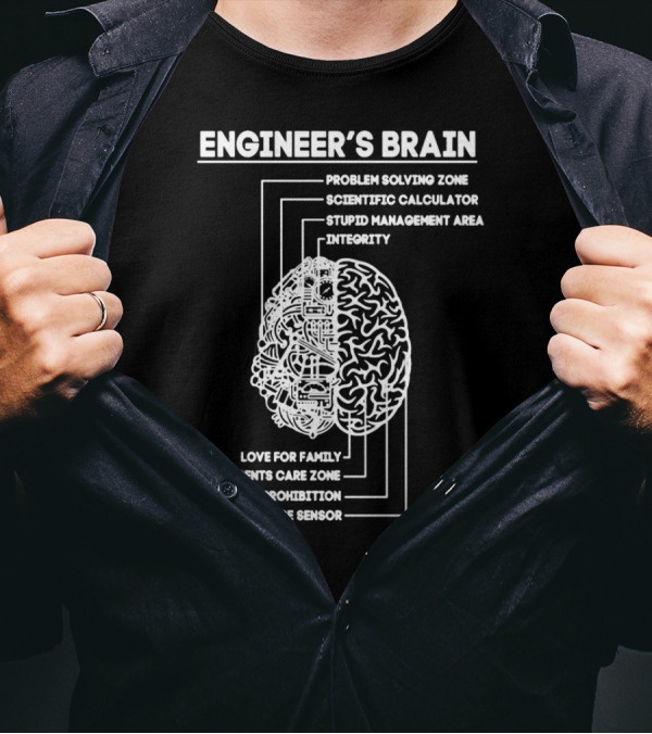 ENGINEER'S BRAIN PROBLEM SOLVING SCIENTIFIC CALCULATOR LOVE FOR FAMILY DAILY EXERCISE SENSOR T-Shirt