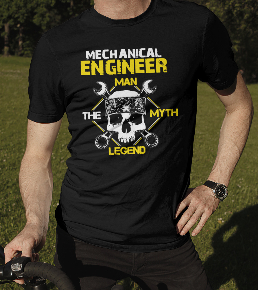 Mechanical Engineer Man The Myth The Legend Skull Wrenches Bandana T-Shirt