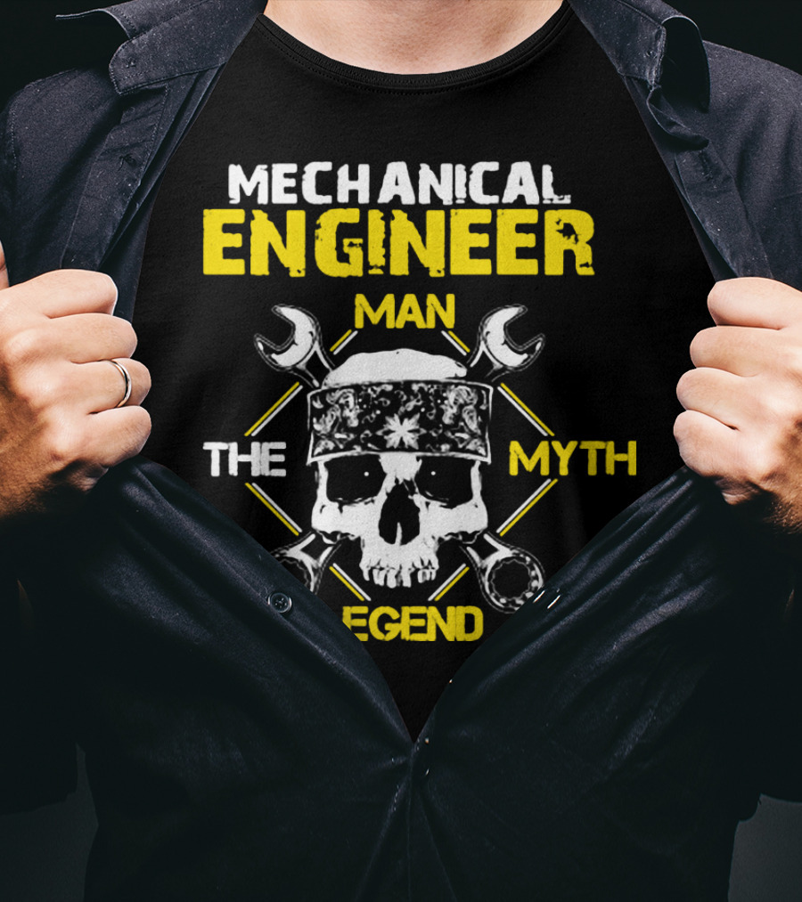 Mechanical Engineer Man The Myth The Legend Skull Wrenches Bandana T-Shirt