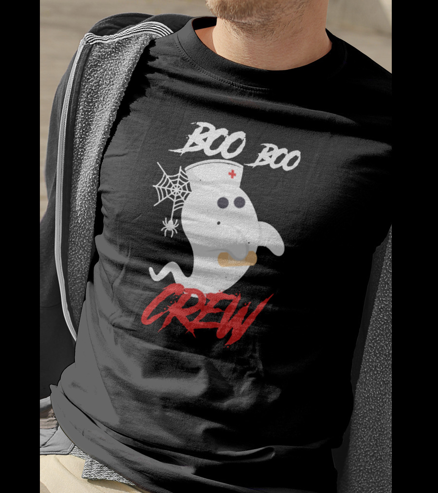 Boo Boo Crew Halloween Nurse Ghost Costume T-Shirt