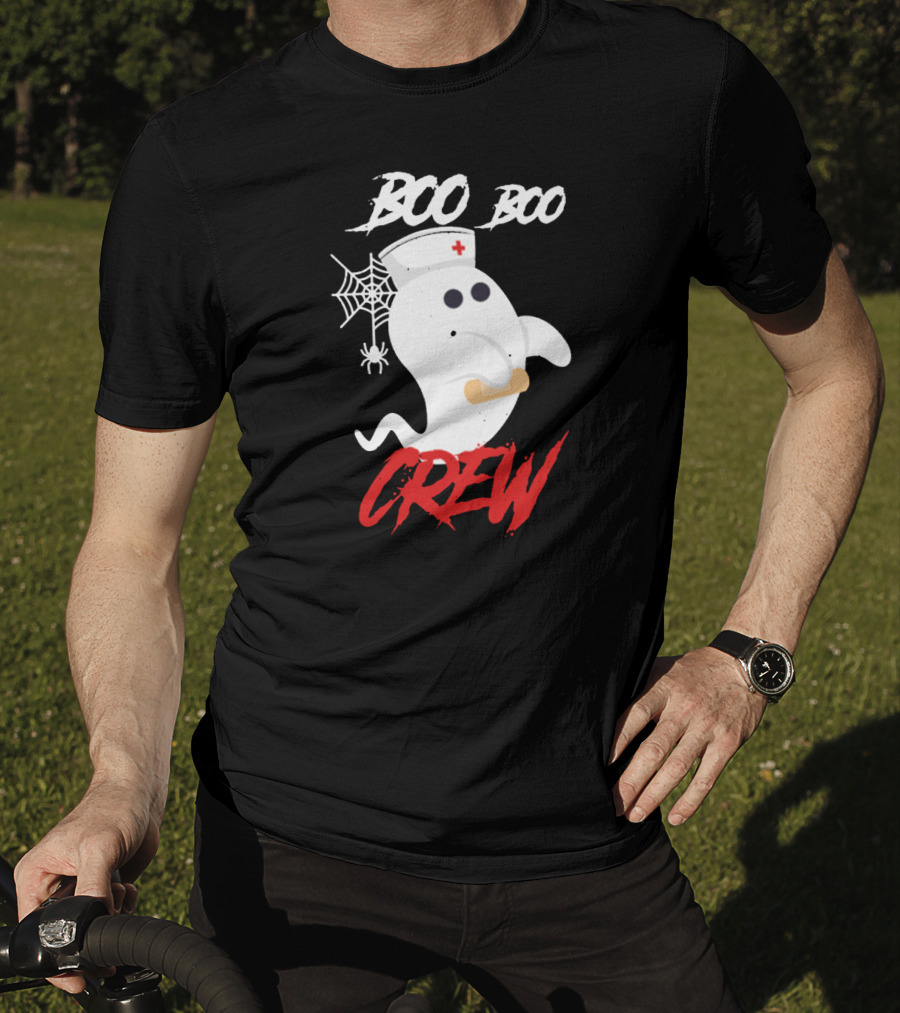 Boo Boo Crew Halloween Nurse Ghost Costume T-Shirt