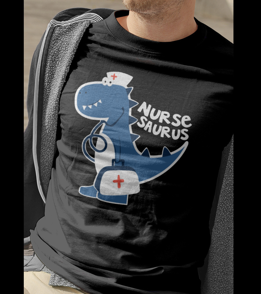 Nurse Saurus With Stethoscope And Medical Bag T-Shirt