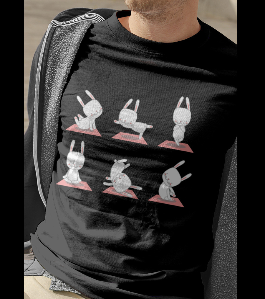 Bunny Yoga Funny Rabbits In Cute Yoga Poses T-Shirt