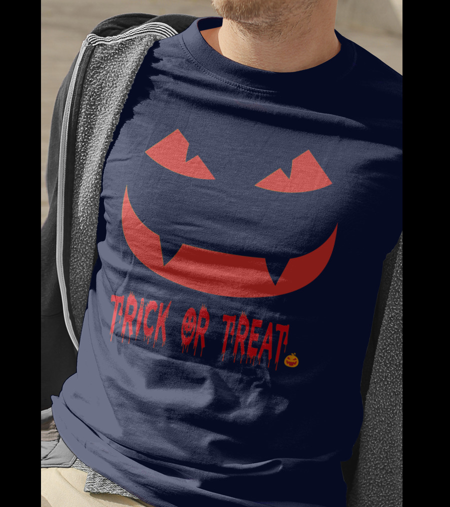 HALLOWEEN Trick Or Treat Jack-o'-Lantern Face T-Shirt