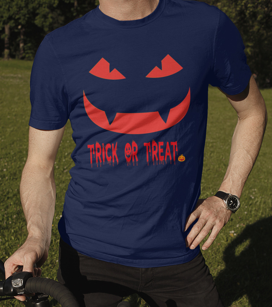 HALLOWEEN Trick Or Treat Jack-o'-Lantern Face T-Shirt