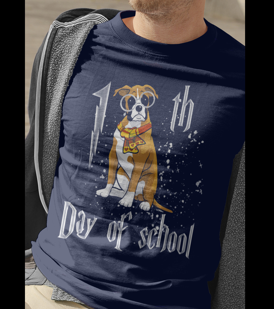 1th Day Of School Boxer Dog T-Shirt