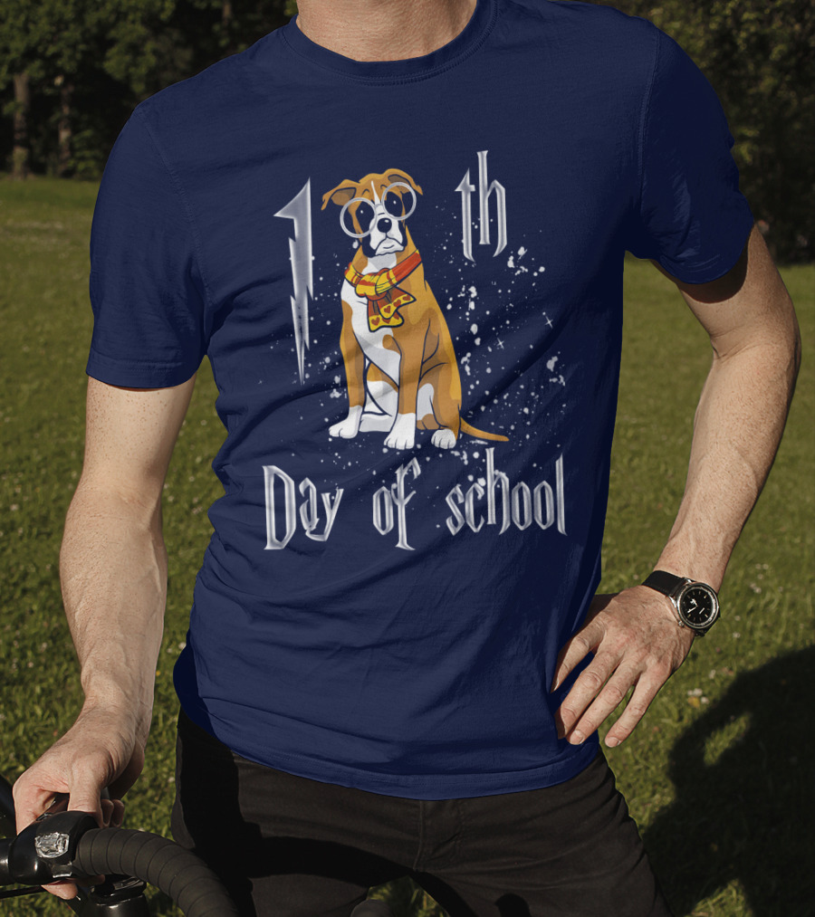 1th Day Of School Boxer Dog T-Shirt