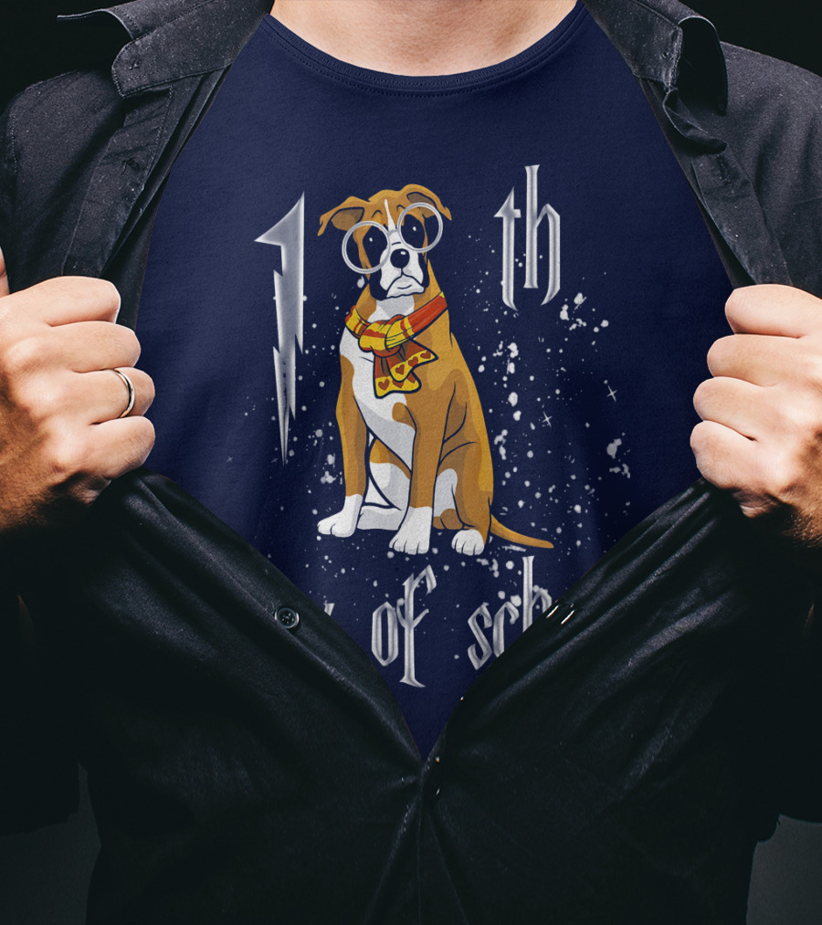 1th Day Of School Boxer Dog T-Shirt