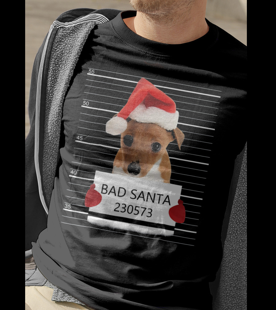 Bad Santa Jack Russell Mugshot 230573 T-Shirt
