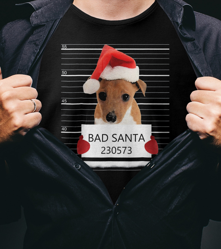 Bad Santa Jack Russell Mugshot 230573 T-Shirt