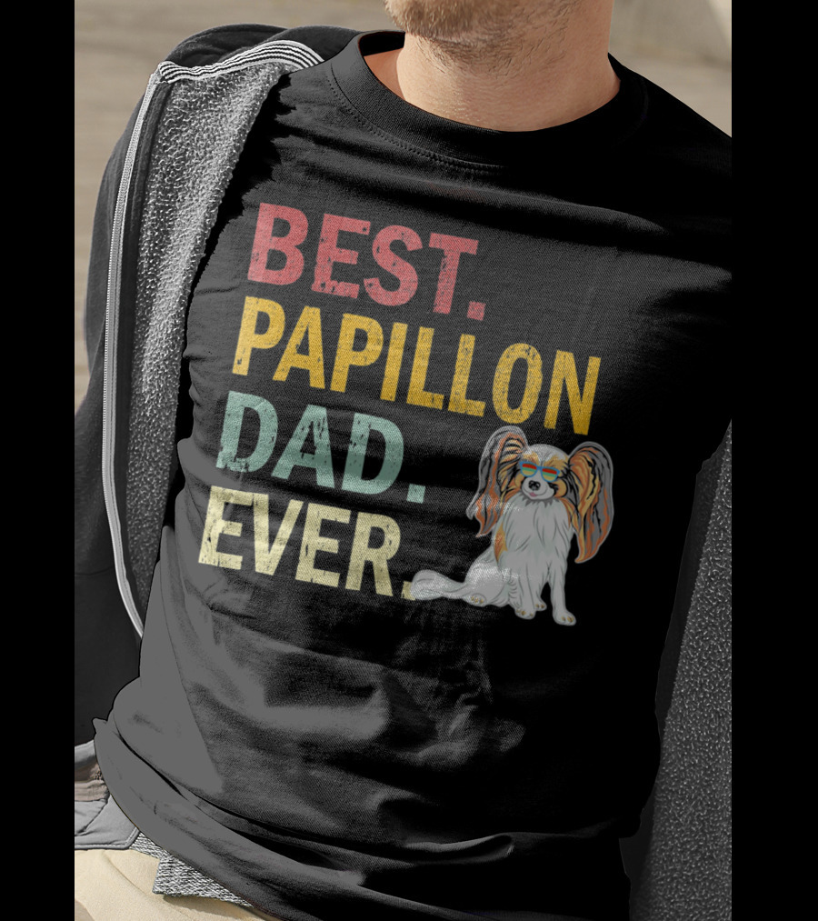 Best Papillon Dad Ever T-Shirt