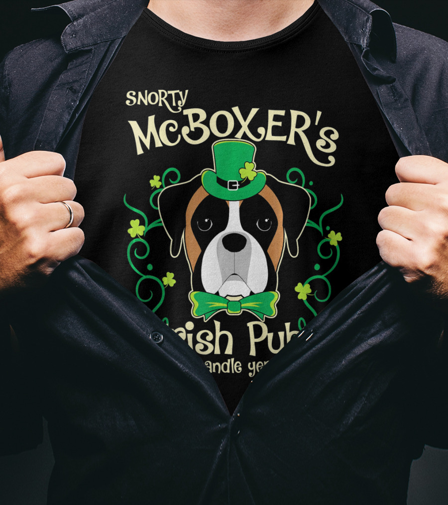 Snorty McBoxer's Irish Pub Can Ya Handle Yer Licker? T-Shirt