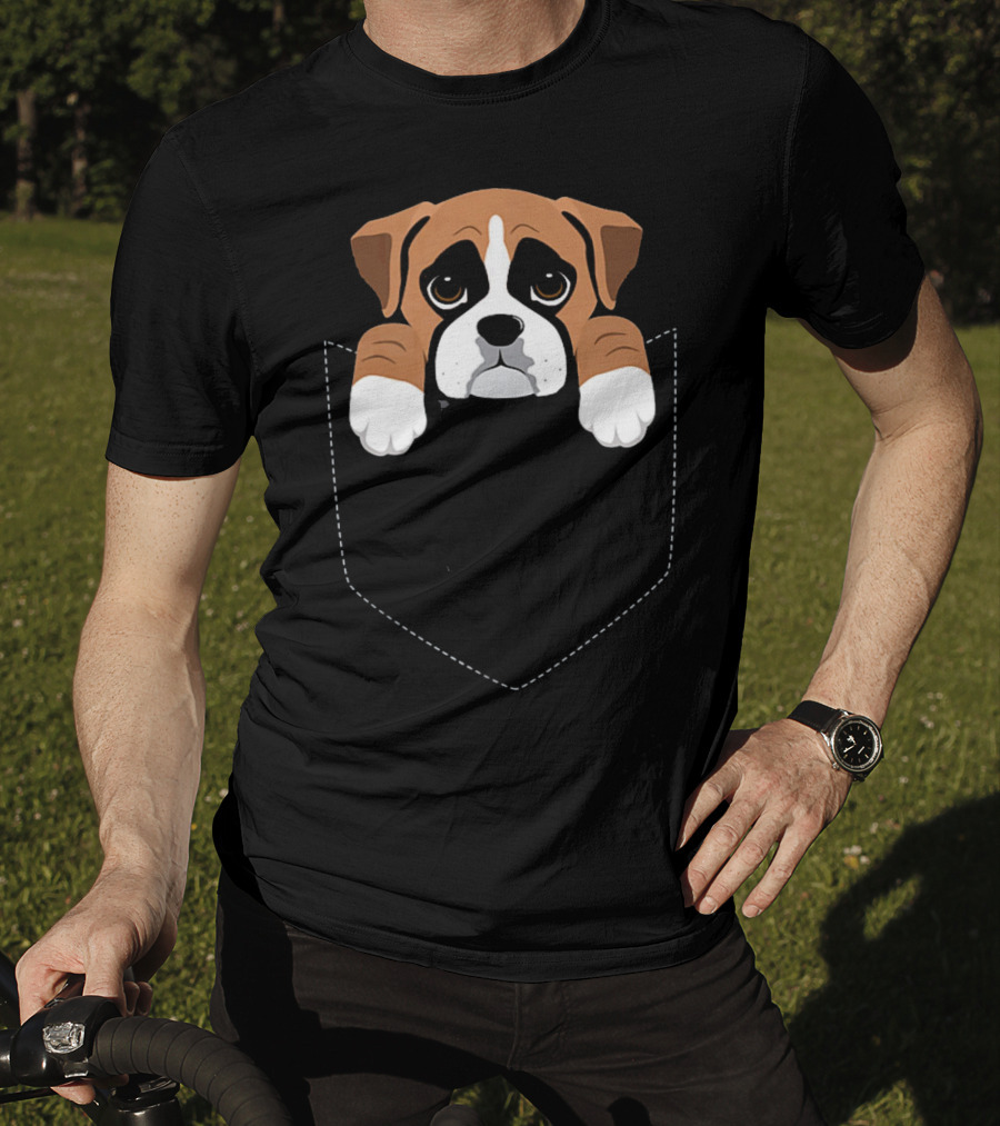 Boxer Dog Pocket Funny Dog T-Shirt