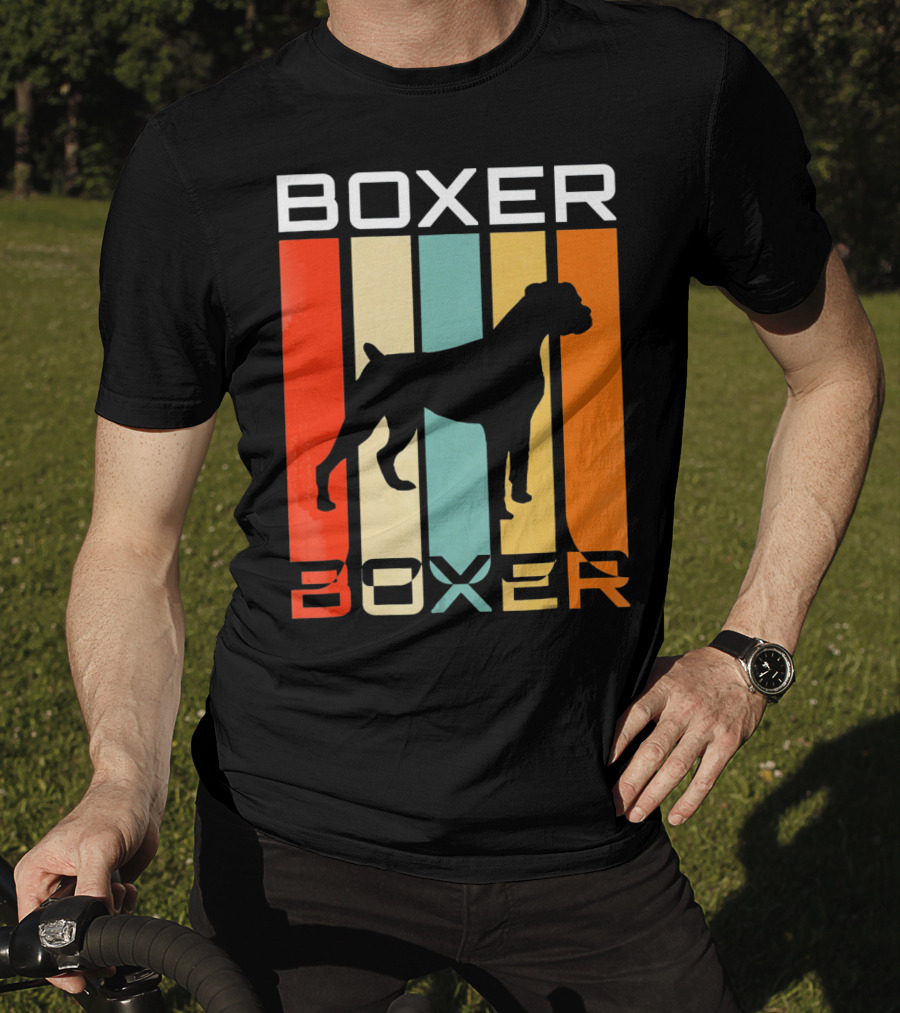 Boxer Dog Retro 70s Vintage Boxer T-Shirt