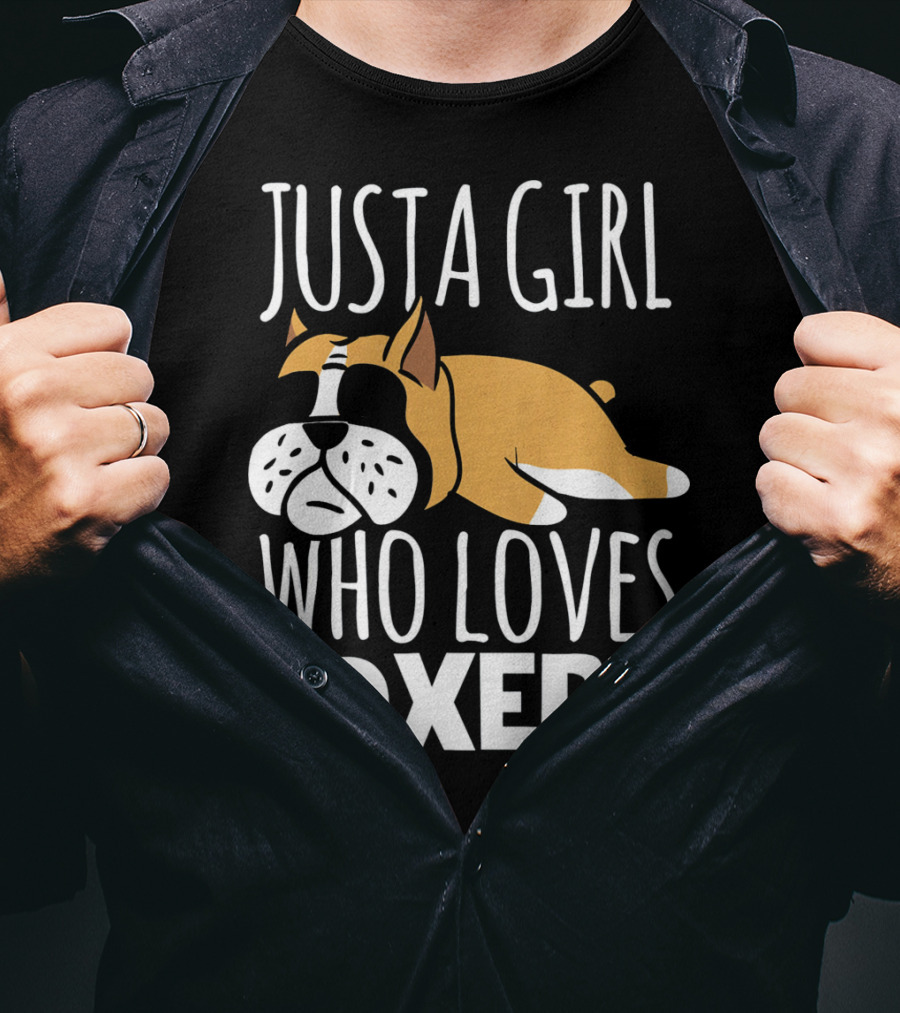 Just A Girl Who Loves Boxers Bulldog T-Shirt