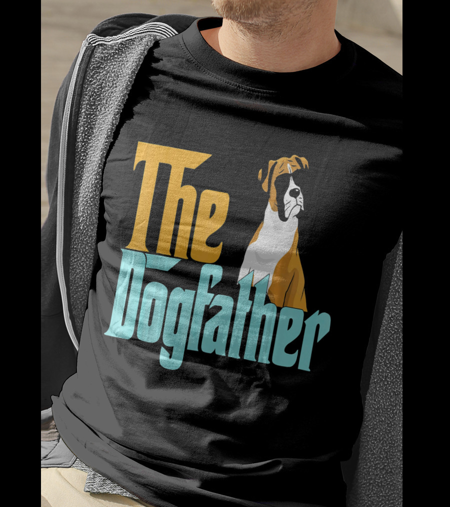 The Dogfather Boxer Vintage Funny T-Shirt