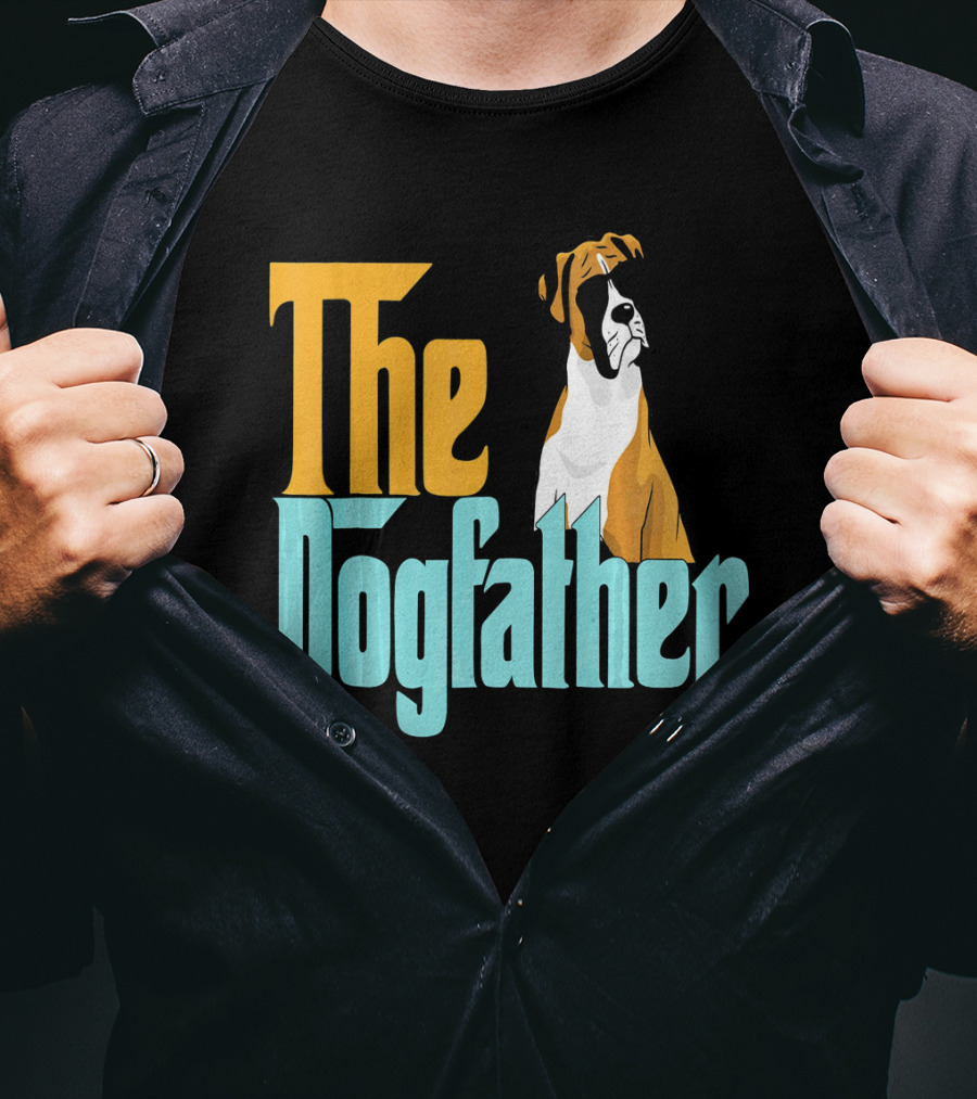 The Dogfather Boxer Vintage Funny T-Shirt