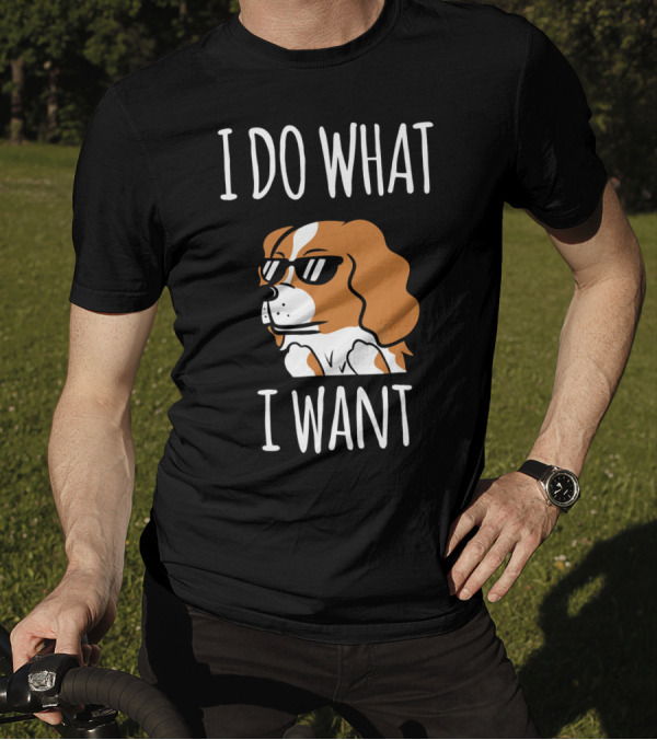 Cavalier King Charles Spaniel I Do What I Want Sunglasses T-Shirt