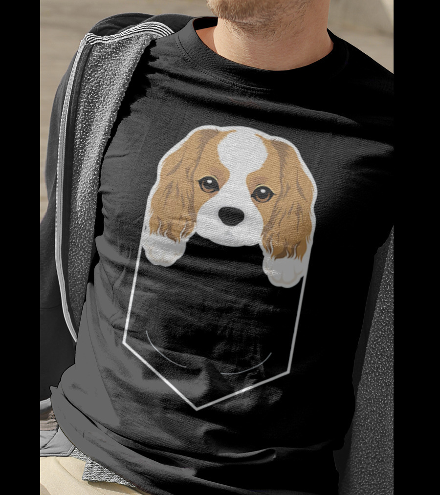 Cavalier King Charles Spaniel In My Pocket Cute Dog T-Shirt