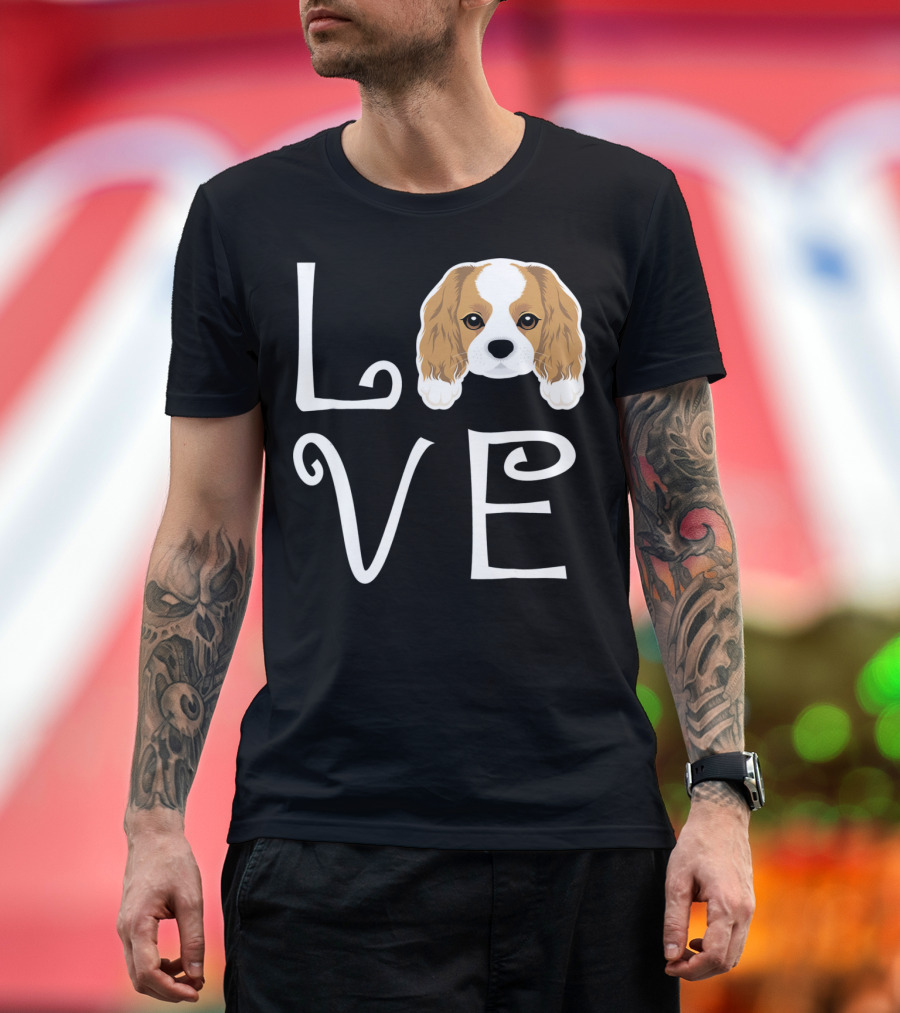 Cavalier King Charles Spaniel Love Puppy Dog Owner T-Shirt