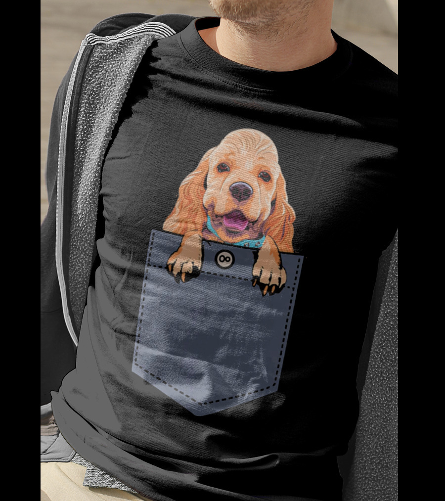 Cocker Spaniel Dog In Your Pocket Cute Canine Companion T-Shirt