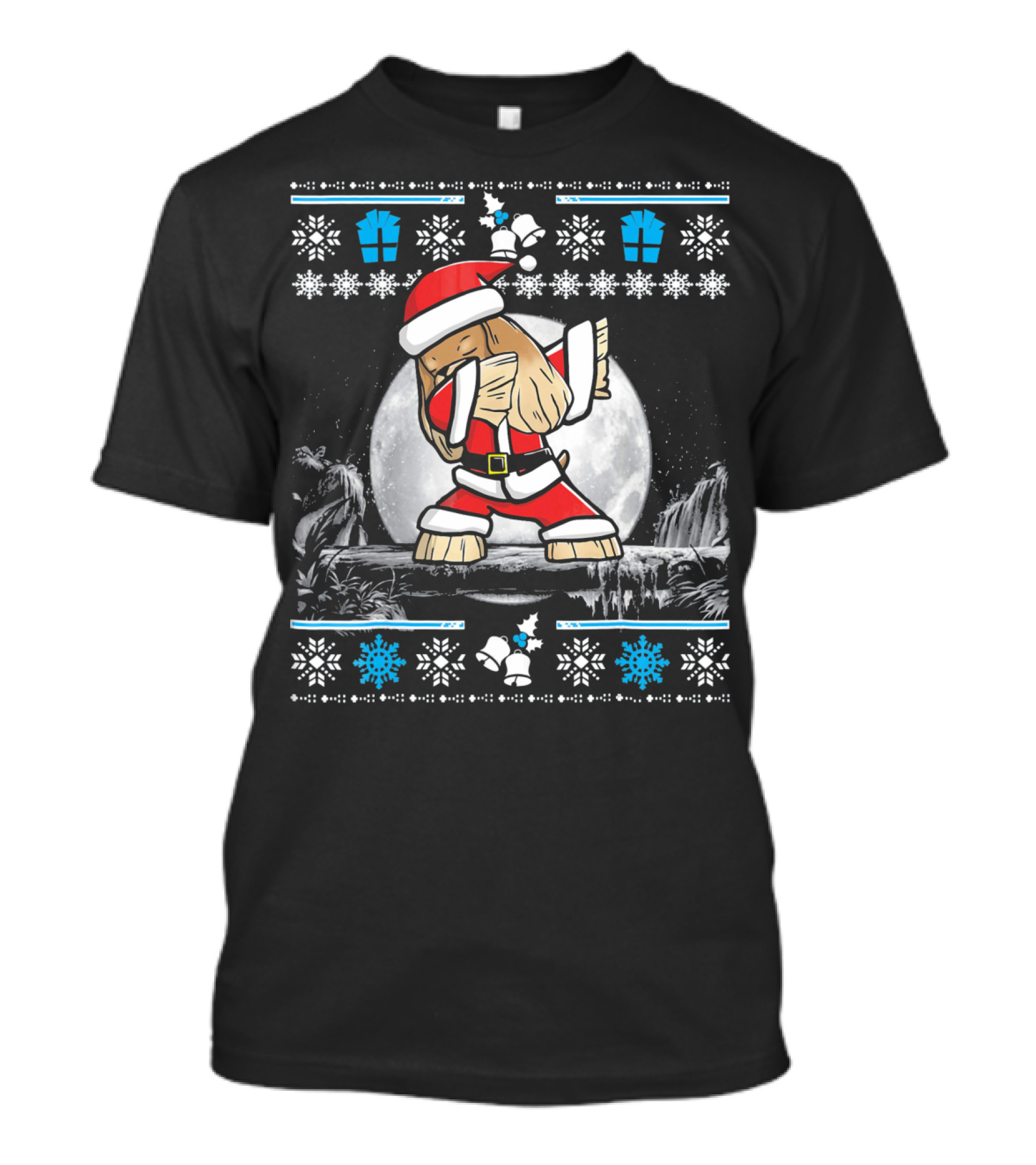 Cocker Spaniel Santa Outfit With Snowflakes And Gifts Festive T-Shirt