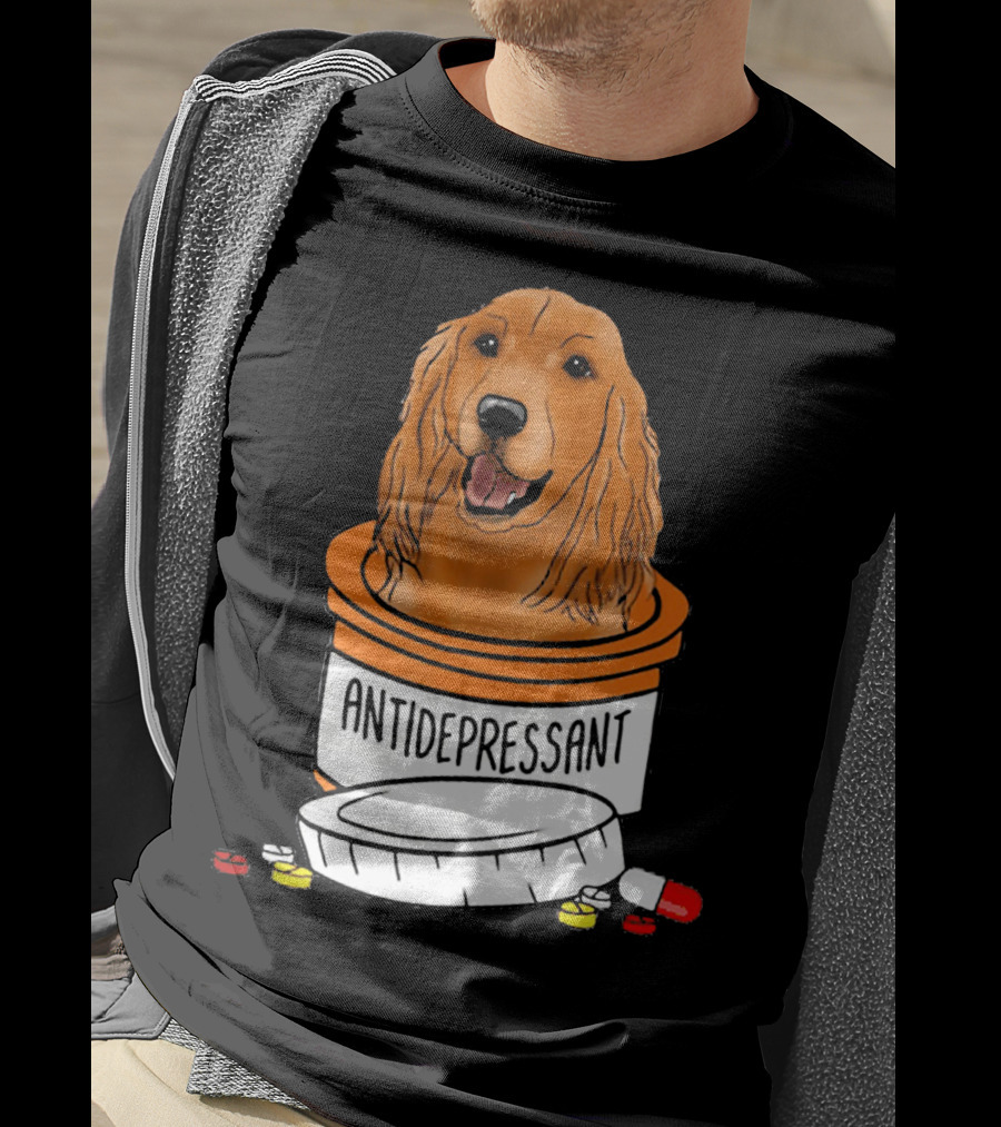 Cocker Spaniel Antidepressant Medicine In Pill Bottle T-Shirt