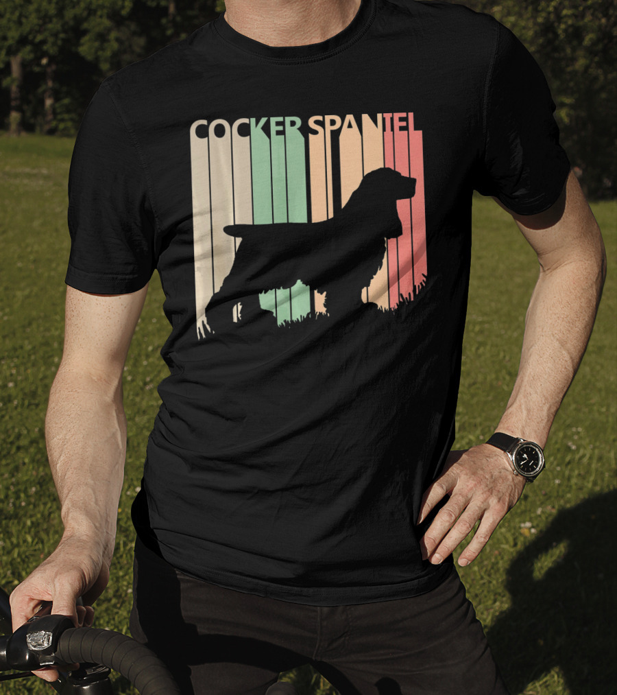 Cocker Spaniel Vintage Silhouette Valentine's Day T-Shirt