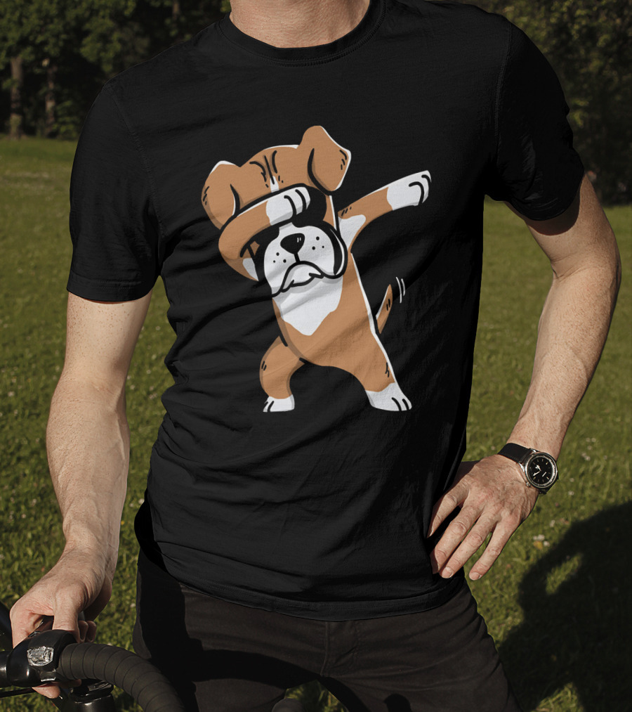 Dab Boxer Dog Hooded Boxer Dab Pose Dog T-Shirt