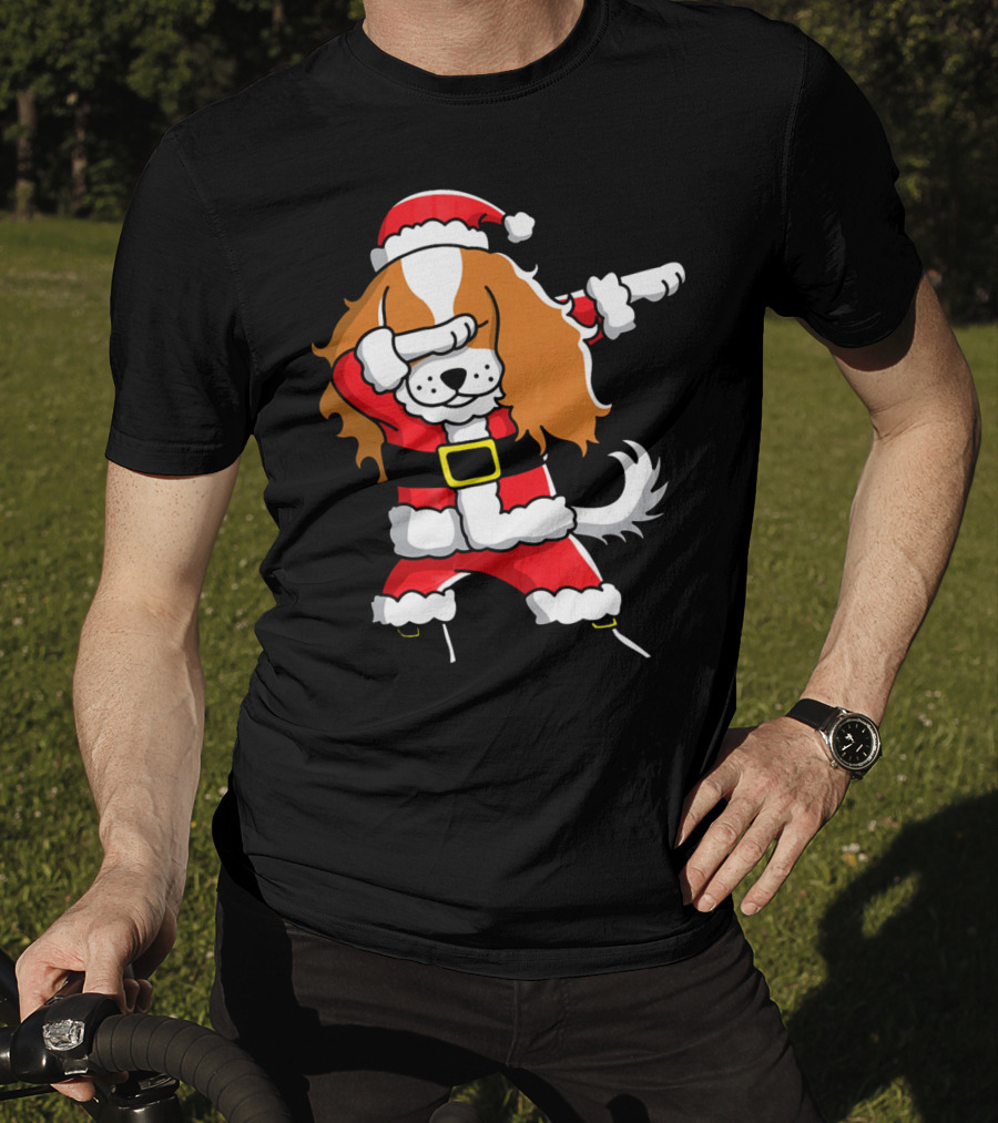 Santa Dabbing Cavalier King Charles Spaniel T-Shirt