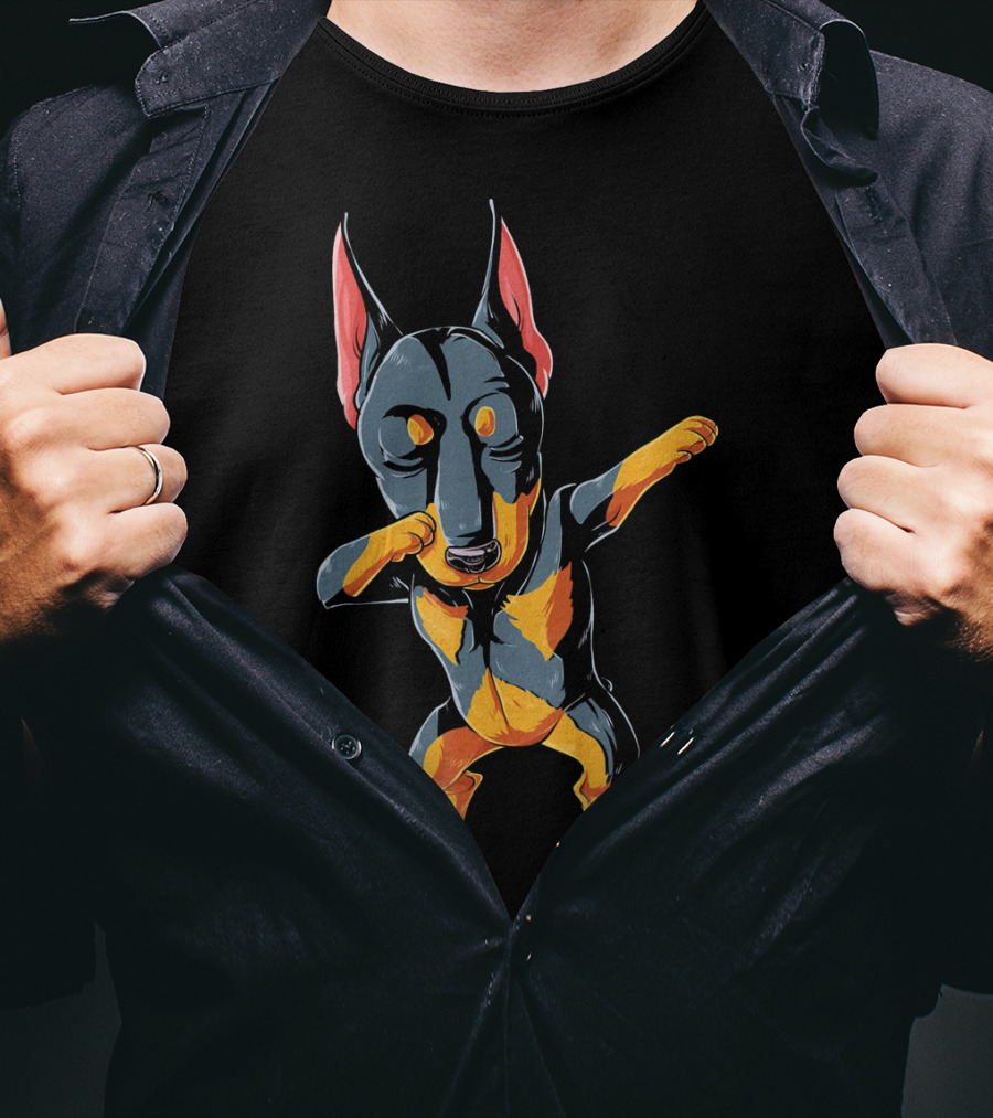 Kids Doberman Pinscher Dabbing Boys Dab T-Shirt