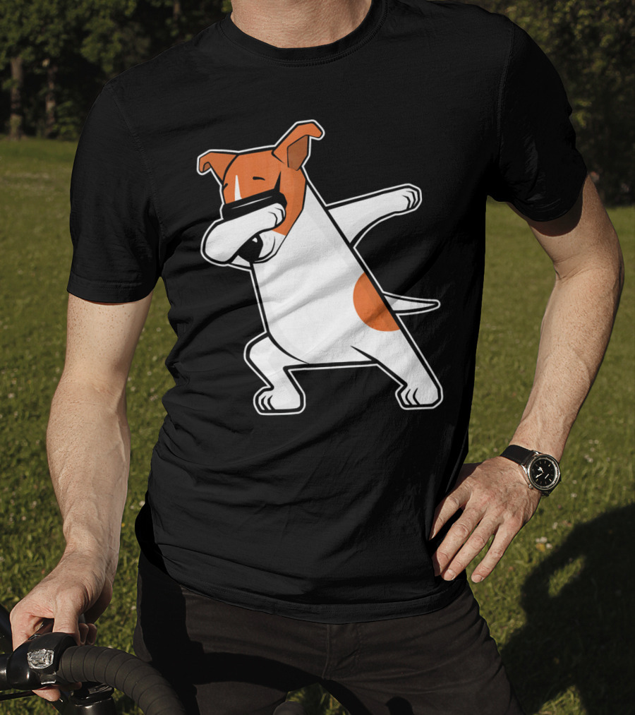 Jack Russell Dog Doing The Dab Dance Funny Cute T-Shirt