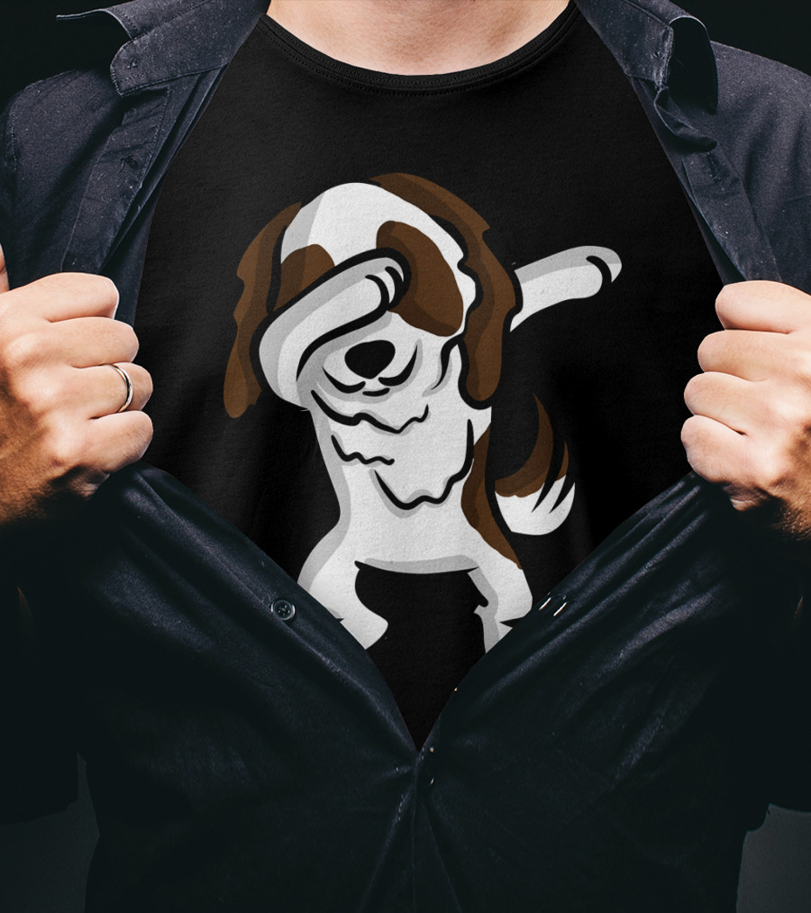 Dabbing Shih Tzu Dog Dab Pose Cartoon T-Shirt
