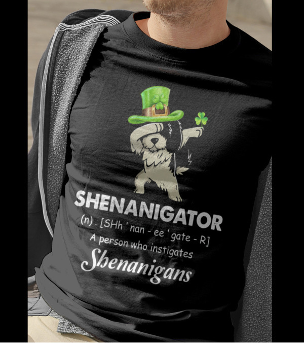 Shenanigator Dabbing Shih Tzu Definition Patricks T-Shirt