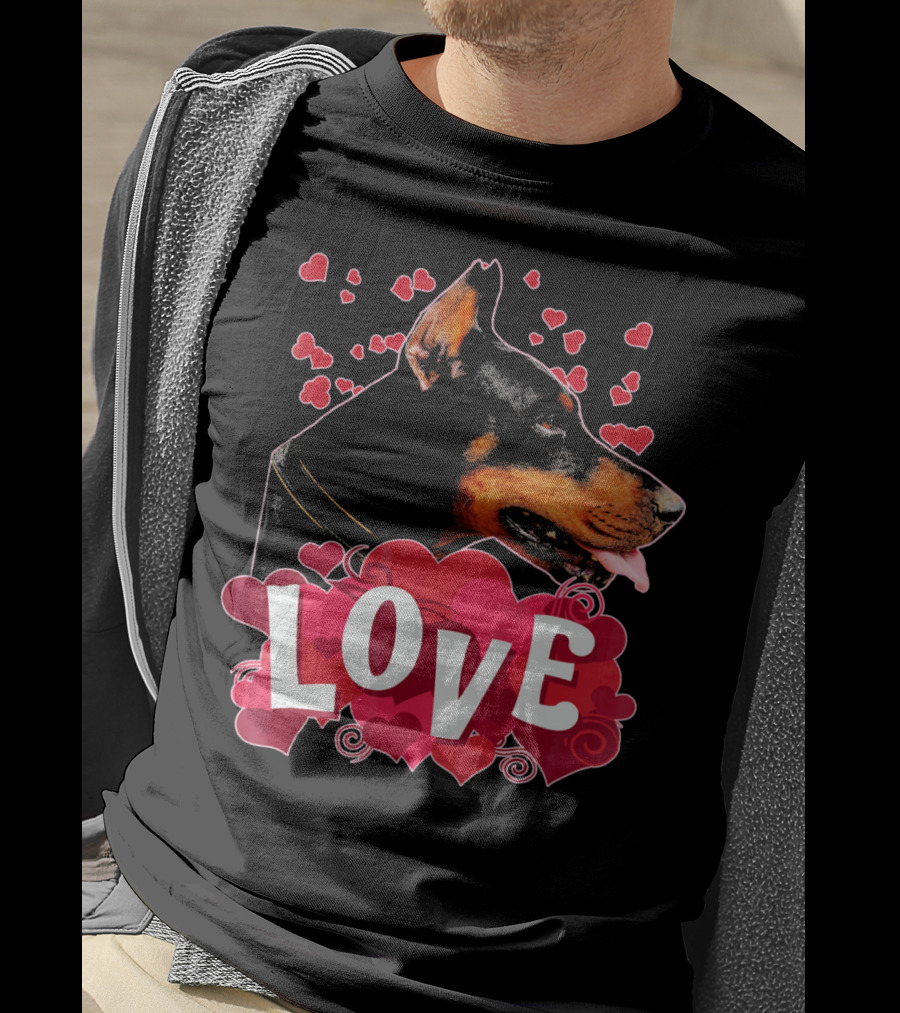 LOVE Doberman Pincher Dog T-Shirt