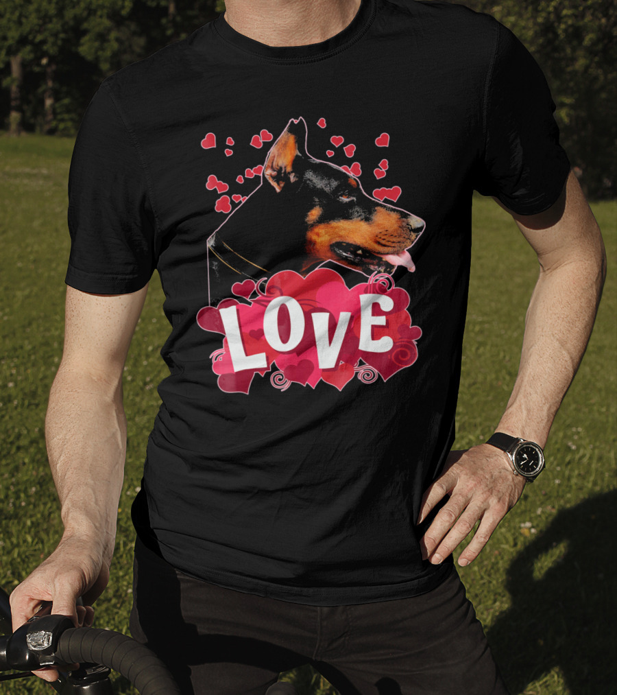 LOVE Doberman Pincher Dog T-Shirt