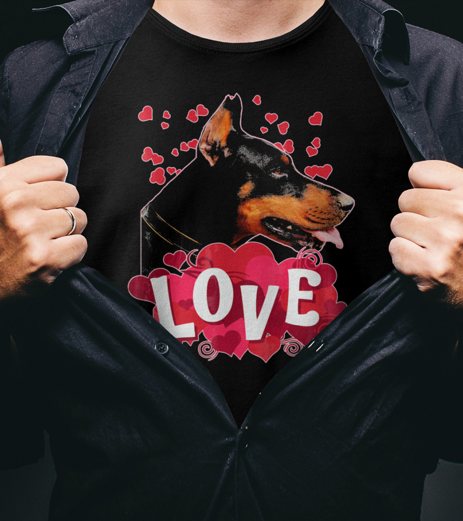 LOVE Doberman Pincher Dog T-Shirt