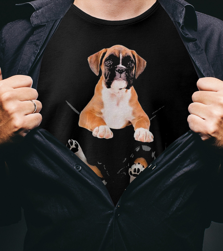 Dog In Your Punctured Pocket Boxer Lover Iconic Puppy T-Shirt
