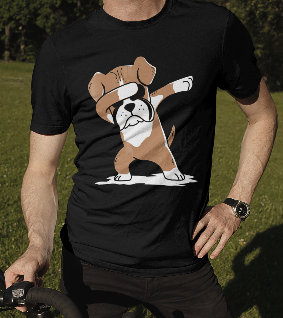 Funny Boxer Dog Dabbing T-Shirt