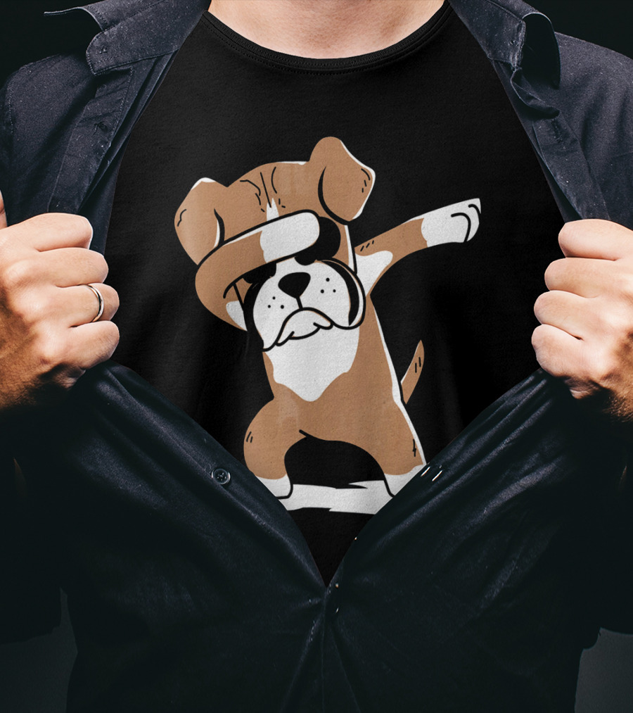 Funny Boxer Dog Dabbing T-Shirt