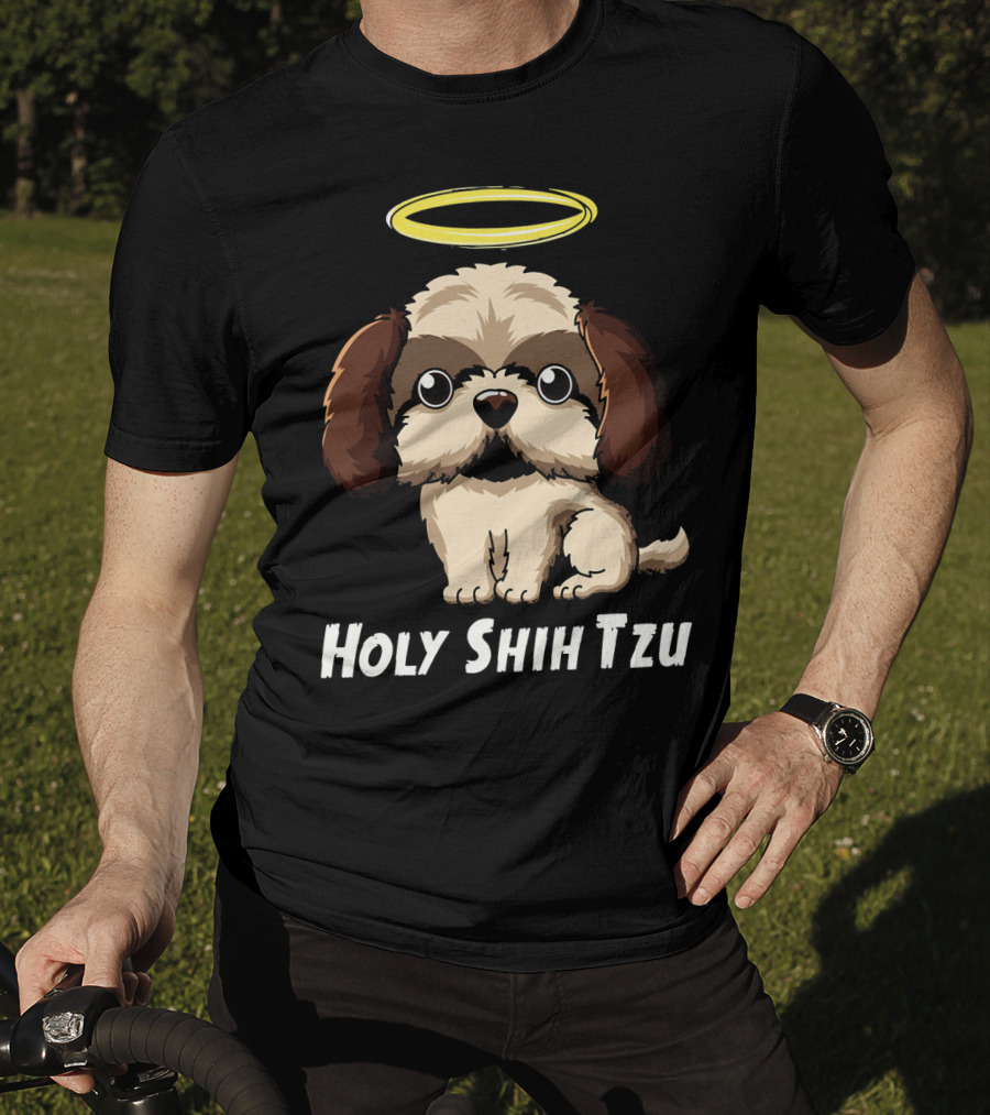 Holy Shih Tzu Funny Dog Owner Halo T-Shirt