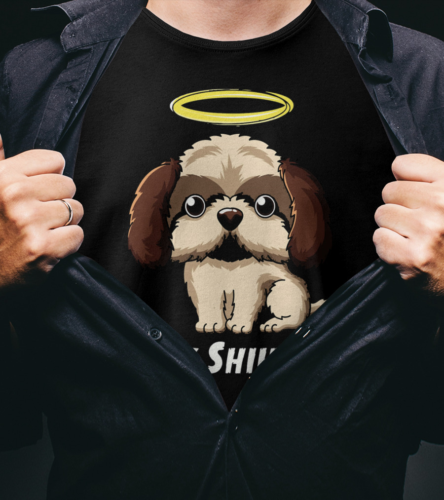 Holy Shih Tzu Funny Dog Owner Halo T-Shirt