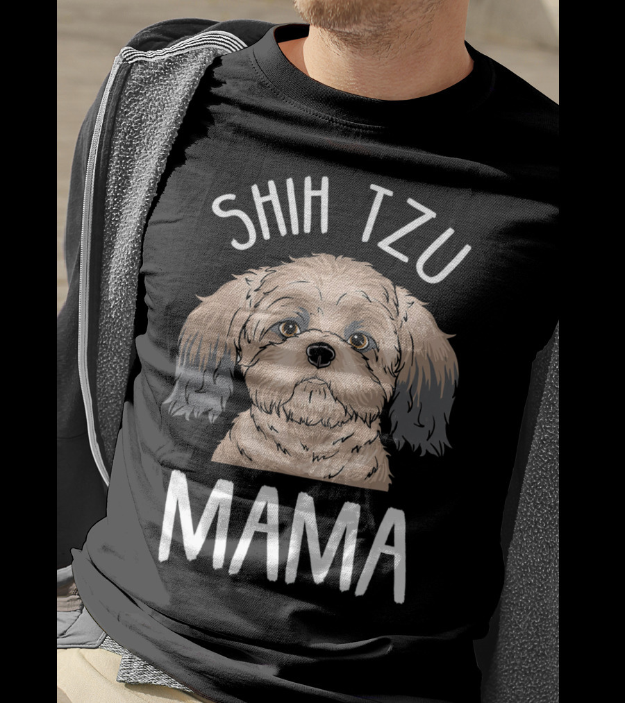 Shih Tzu Mama Funny Shih Tzu Mom T-Shirt