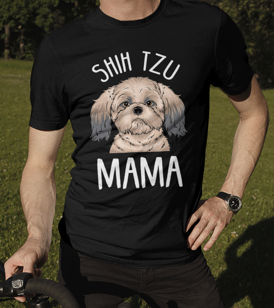 Shih Tzu Mama Funny Shih Tzu Mom T-Shirt