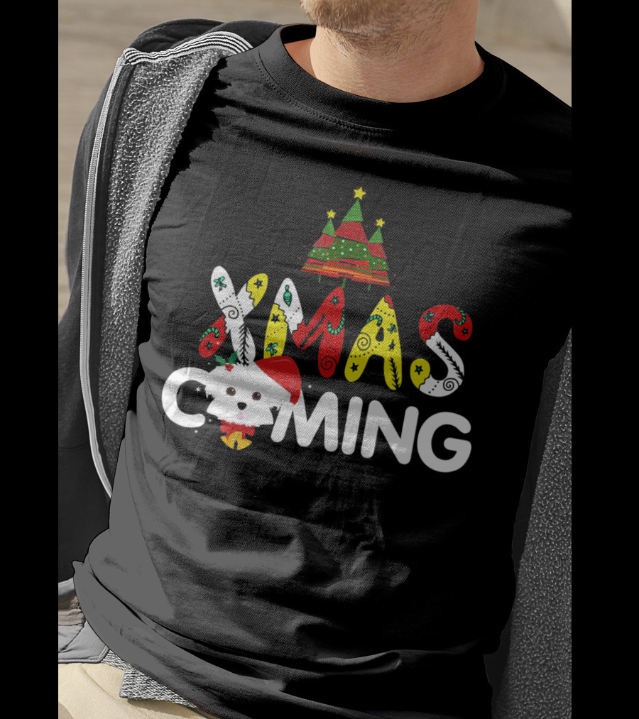 Xmas Coming Funny For Maltese T-Shirt