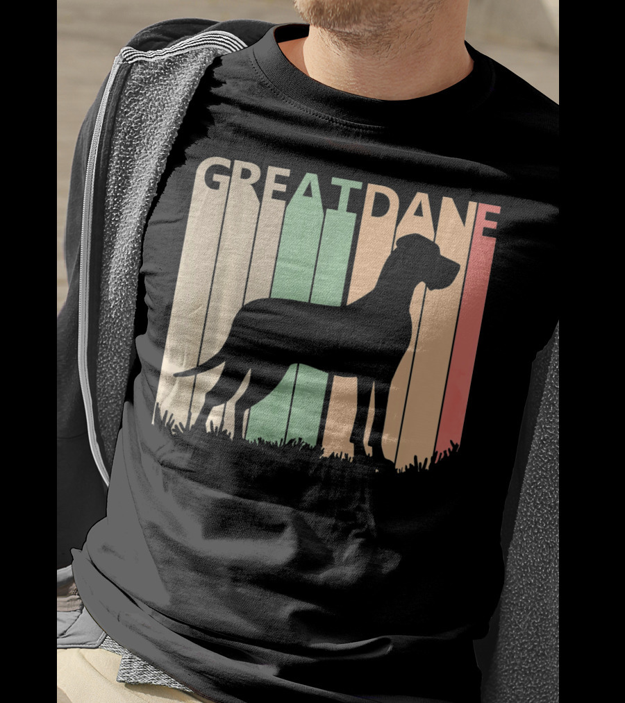 Great Dane Valentine Vintage Silhouette For Him T-Shirt